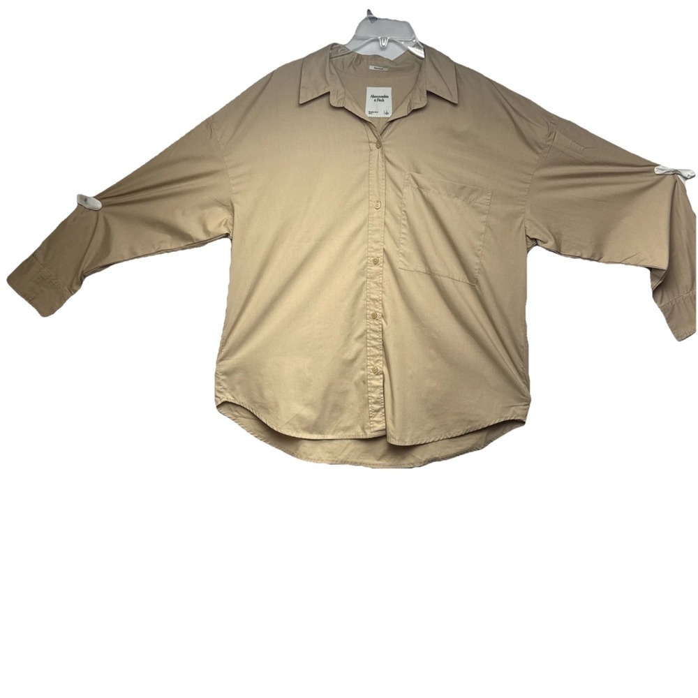 Abercrombie & Fitch Men's Button Down Long Sleeve Cotton Shirt Size L